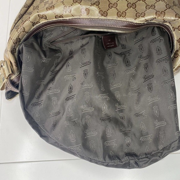 Gucci duchessa Hobo GG Logo, Crystal Coated canvas Bag , Beige Brown , Damaged - Picture 16 of 16